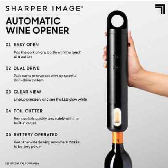 Sharper Image Wine Bottle Opener - Picture 2 of 6
